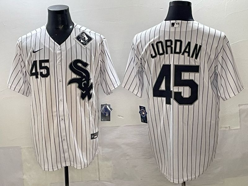 Men Chicago White Sox 45 Jordan white Nike MLB 2025 jersey 015